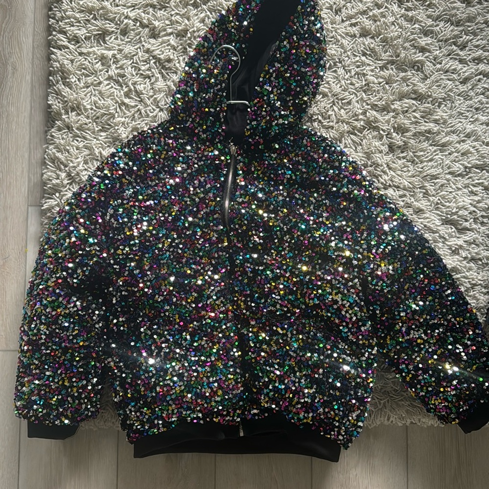 Lola and the boys rainbow hooded puffer size 14/S - Picture 2 of 4